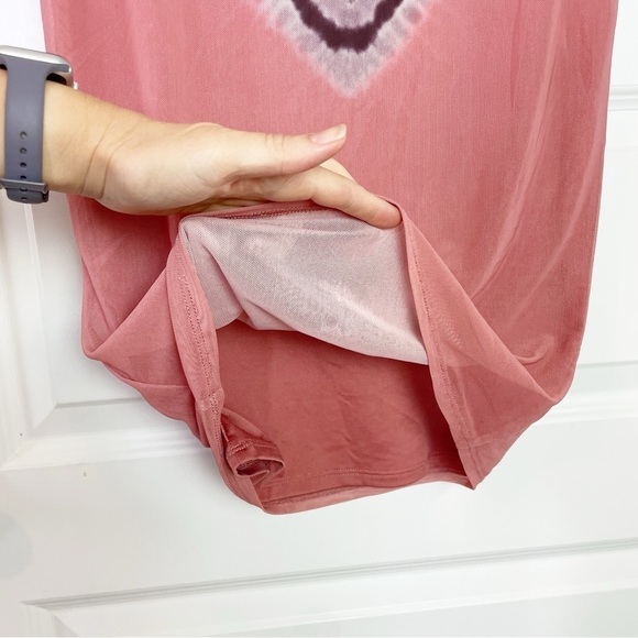 New AFRM Felix Power Mesh Skirt in V-tan Tie Dye - Picture 5 of 6